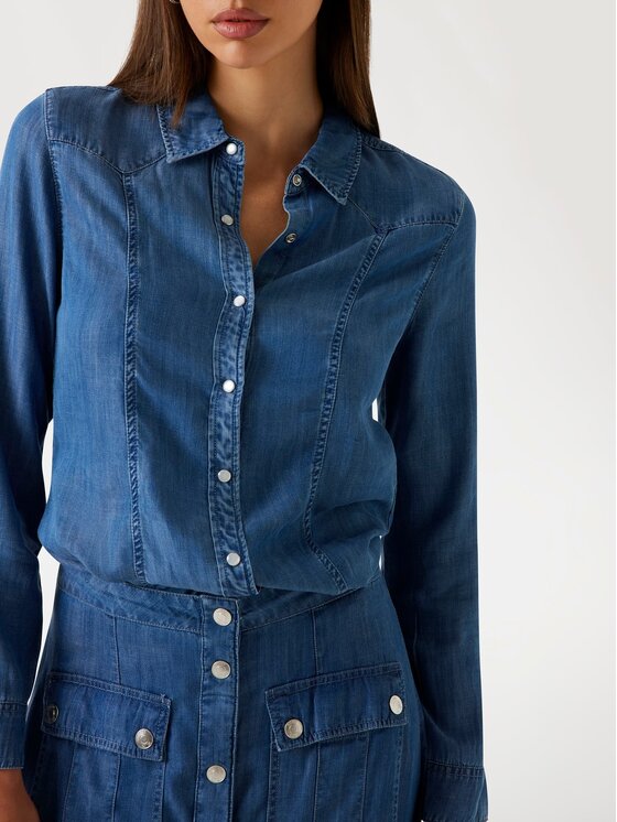 Guess Guess Top 176615 Niebieski Classic Fit