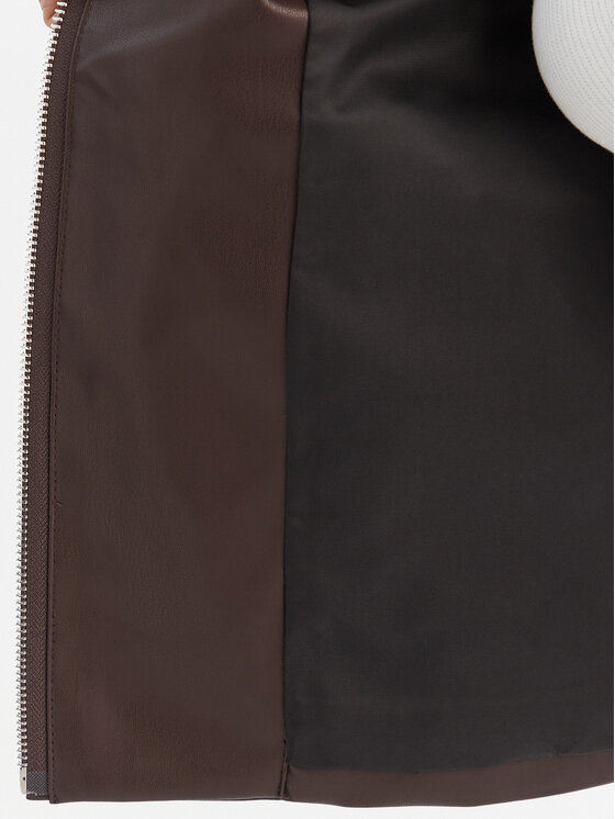Calvin Klein Jeans Calvin Klein Jeans Куртка зі штучної шкіри Moto LV047E501G Коричневий Regular Fit