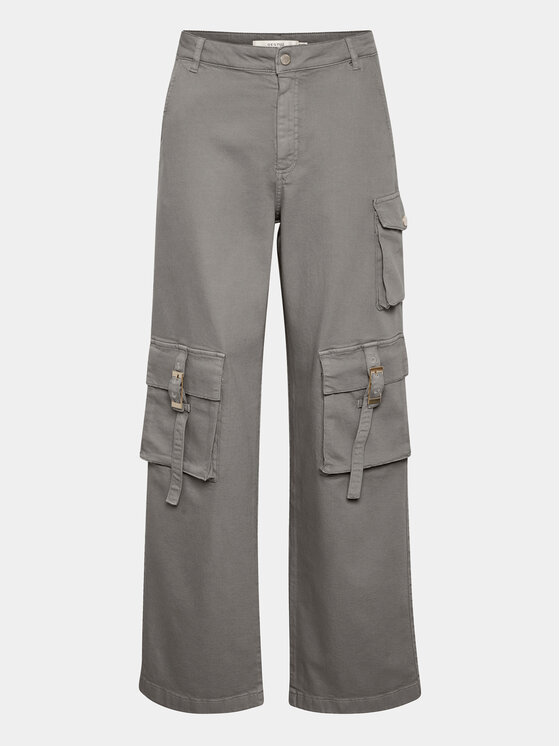 Gestuz Gestuz Pantaloni di tessuto Mirza 10908720 Grigio Relaxed Fit