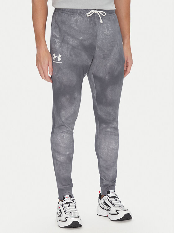 Under Armour Under Armour Спортивні штани Rival Terry Printed 1390143 Сірий Regular Fit