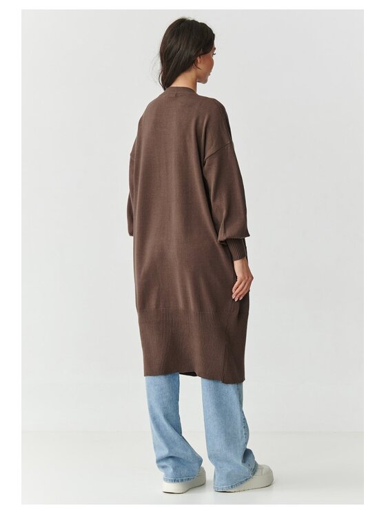 Makadamia Makadamia Kardigan S167 Brązowy Loose Fit