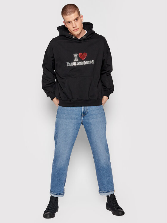 2005 2005 Суитшърт Unisex Hot Moms Черен Relaxed Fit