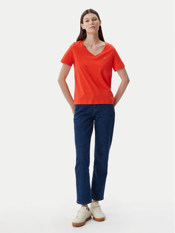 Gant Gant T-särk Shield 4200750 Oranž Regular Fit