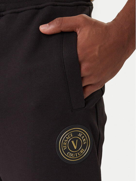 Versace Jeans Couture Versace Jeans Couture Teplákové kalhoty 80GAAT03 CF01T Černá Regular Fit