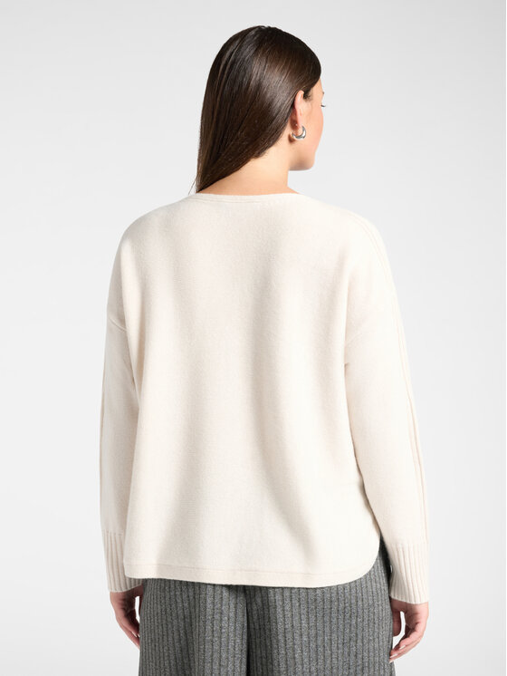 Elena Mirò Elena Mirò Sweter M014Z000774N002 Kremowy Regular Fit