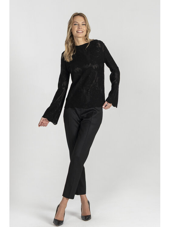 Deni Cler Milano Deni Cler Milano Spodnie materiałowe W-DC-5275-E5-D4-90-1 Czarny Regular Fit
