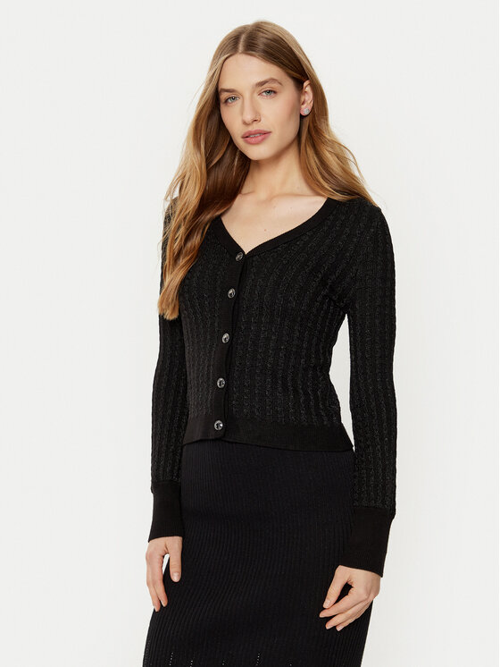 Guess Guess Kardigan W5RR05 Z3KT0 Černá Regular Fit