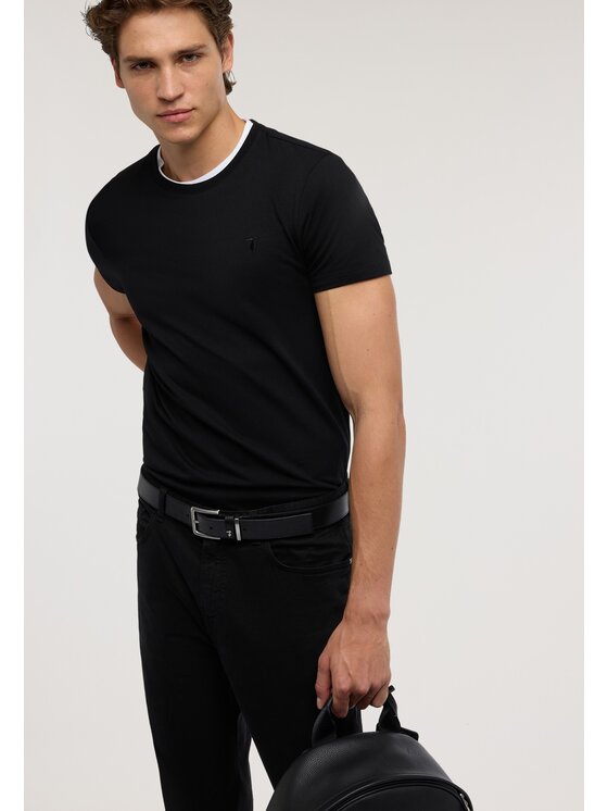 Trussardi Trussardi T-Shirt G0228000123N033 Czarny Regular Fit