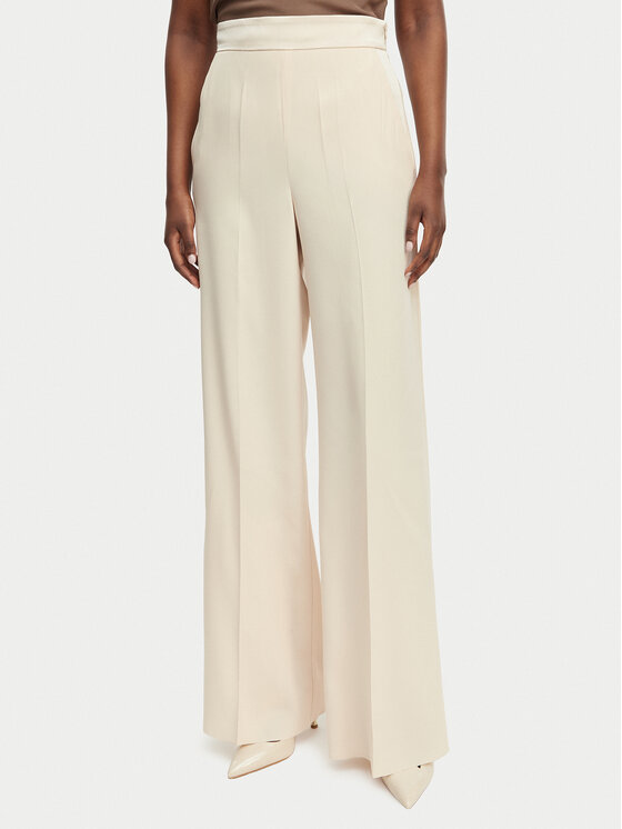 Marella Pantaloni din material Stampa 2613131032 Bej Straight Fit
