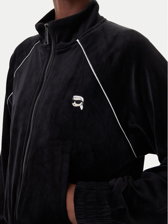 KARL LAGERFELD KARL LAGERFELD Mikina B1W20029 Černá Regular Fit