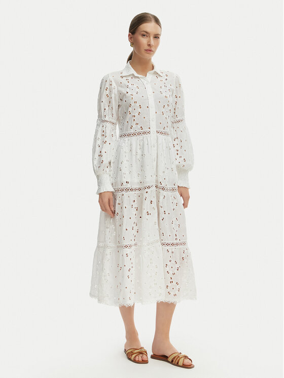 Iconique Iconique Φόρεμα καλοκαιρινό Joanna IC26-008 Λευκό Regular Fit