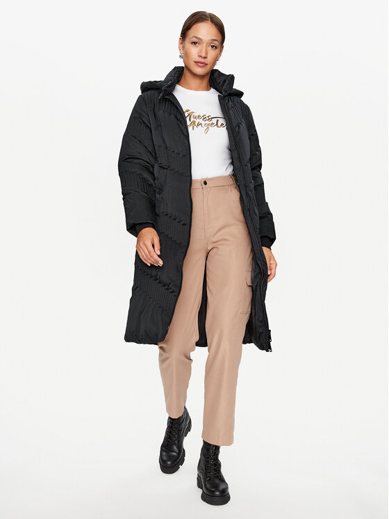 Guess Guess Μπουφάν χειμωνιάτικο W3BL42 WFSV2 Μαύρο Regular Fit