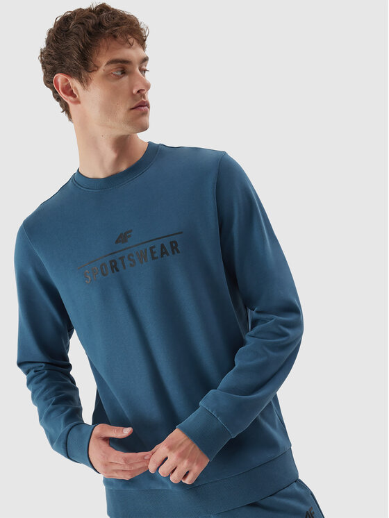 4F 4F Bluza 4FAW23TSWSM692 Niebieski Regular Fit
