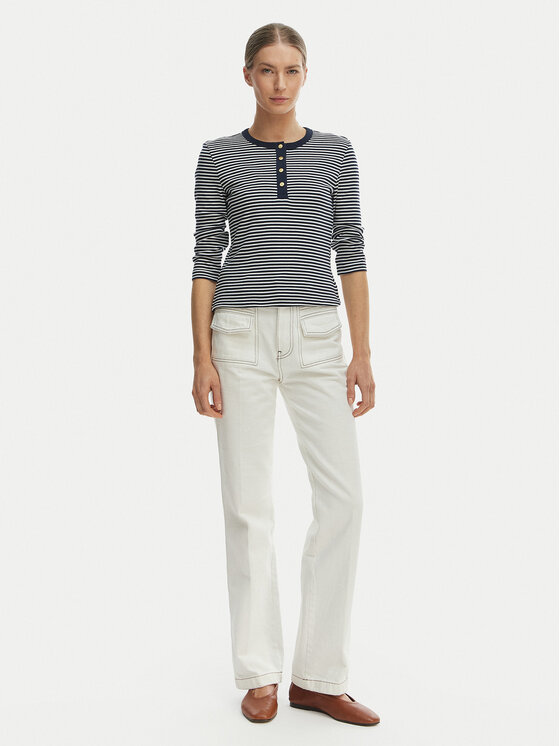 Tommy Hilfiger Tommy Hilfiger Blúz WW0WW49629 Kék Slim Fit