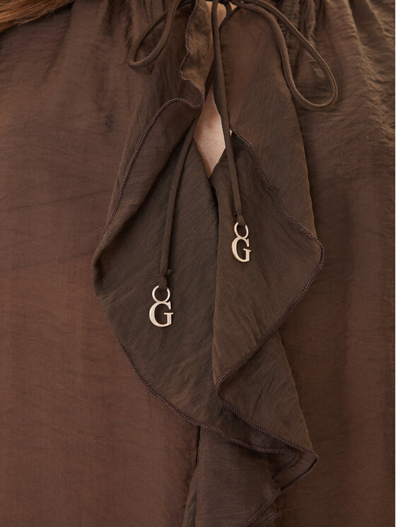 Guess Guess Bluză W6GH28 W1844 Maro Regular Fit