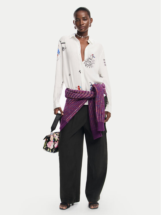 Desigual Desigual Košulja Tokio 24WWCW39 Bijela Regular Fit