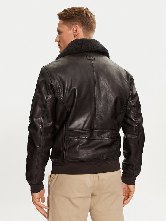 Milestone Milestone Μπουφάν δερμάτινο MS Tom 43104121070 Καφέ Regular Fit