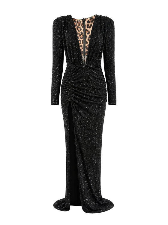 PHILIPP PLEIN PHILIPP PLEIN Večerní šaty 31073 Černá Fitted Fit