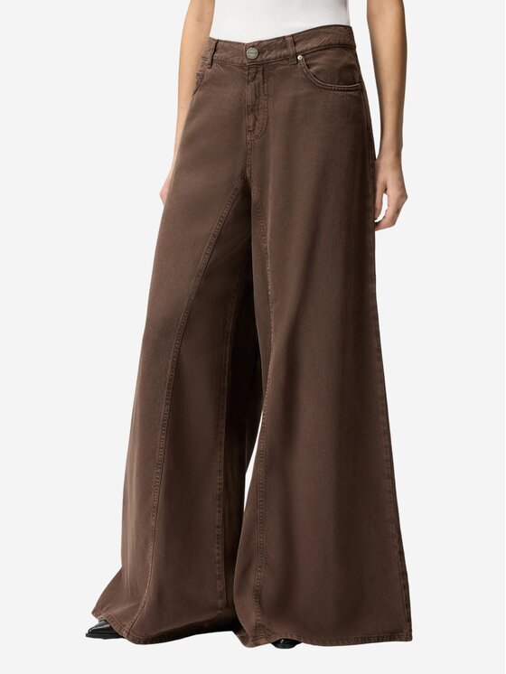 PINKO PINKO Jeansy WINONA WIDE LEG BULL SLEGATO Hnědá Regular Fit