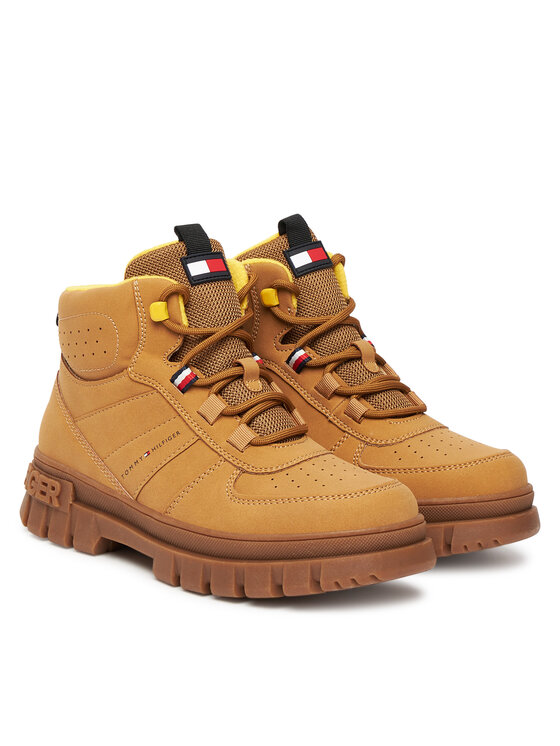 Tommy Hilfiger Tommy Hilfiger Trzewiki T3X5-34129-1696 D Brązowy