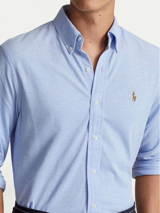 Polo Ralph Lauren Polo Ralph Lauren Košile 710932545001 Světle modrá Custom Fit