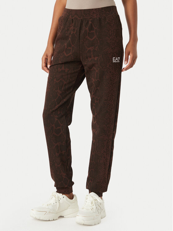 EA7 Emporio Armani Pantaloni trening 7W001416 AF26043 F6007 Maro închis Regular Fit