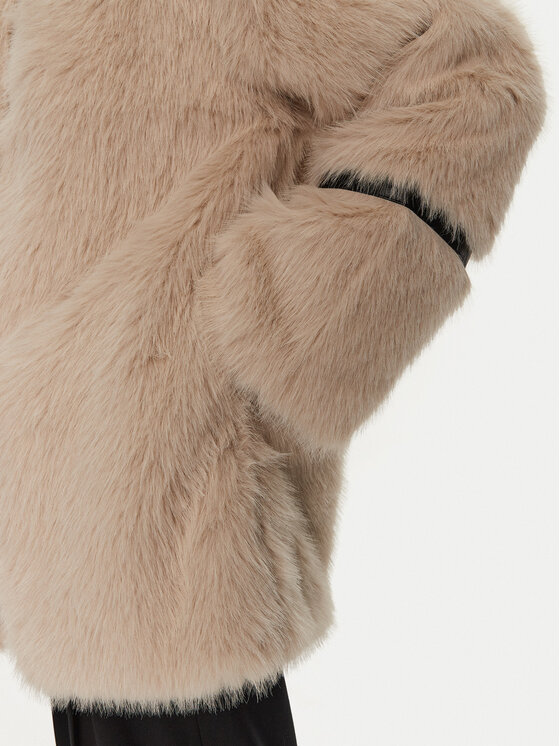 Karen by Simonsen Karen by Simonsen Кожено палто Pearly 10104998 Бежов Oversize