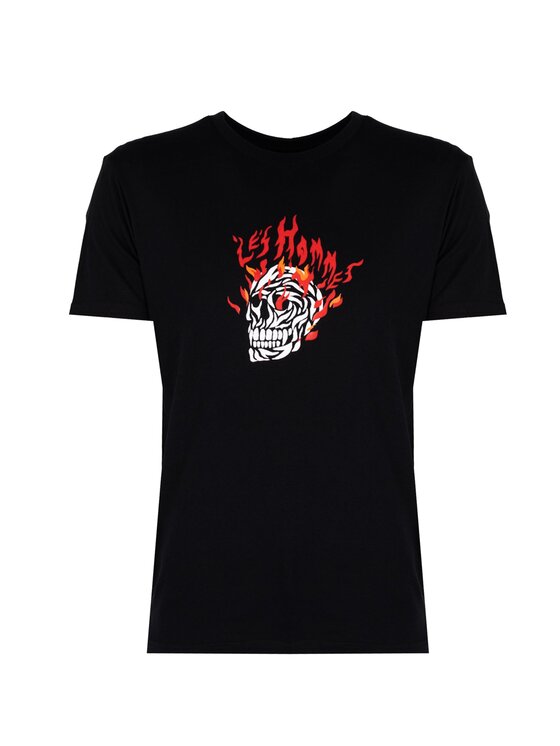 Les Hommes Les Hommes T-Shirt LBT1002700P Μαύρο Regular Fit