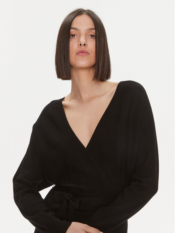 Liu Jo Liu Jo Kootud kleit 5F3031 MS49I Must Slim Fit