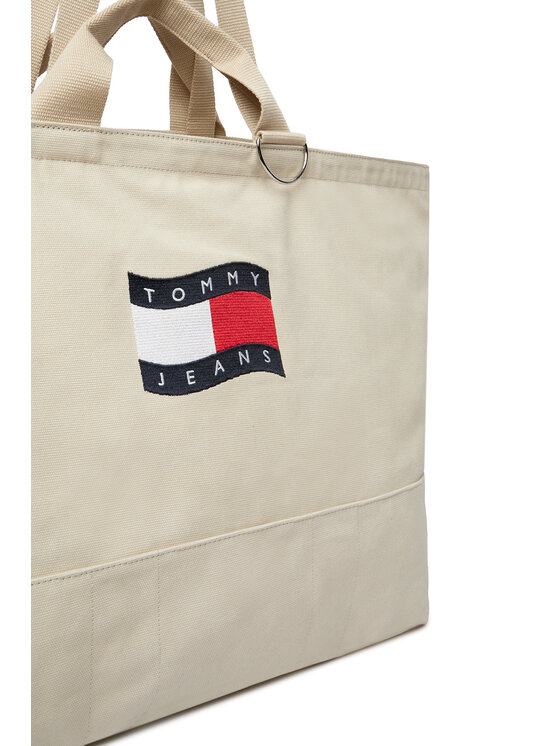 Tommy Jeans Tommy Jeans Borsetta Tjw Wave Flag Med Tote AW0AW18466 Beige