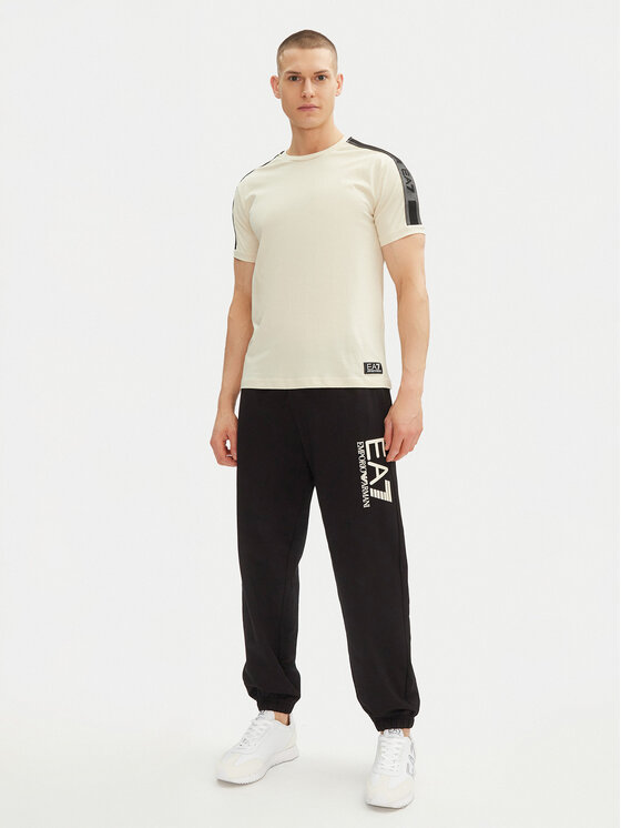 EA7 Emporio Armani EA7 Emporio Armani T-krekls 7M000138 AF10375 U1079 Écru Regular Fit
