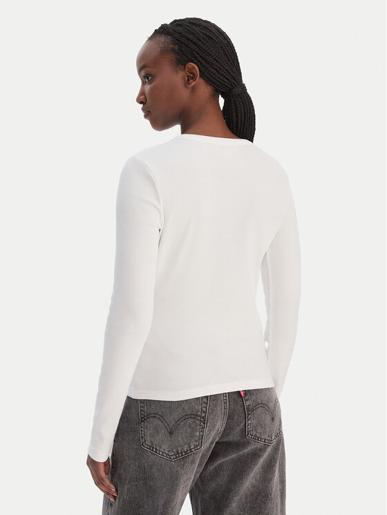 Calvin Klein Jeans Calvin Klein Jeans Bluză LV047E205G Alb Slim Fit