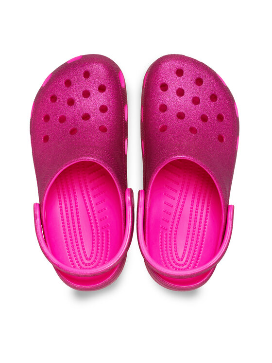 Crocs Crocs Чехли Classic Glitter Clog 205942 Розов