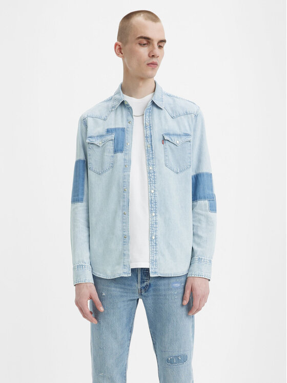 Levi's džínsová košeľa Ainsile 85745-0129 Modrá Regular Fit