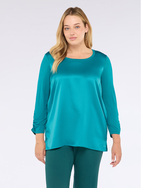 Fiorella Rubino Fiorella Rubino T-shirt G247L008552N024 Turchese Regular Fit