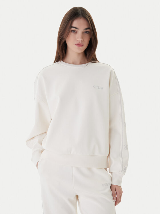 Guess Bluză V6RQ96 KCX22 Alb Regular Fit