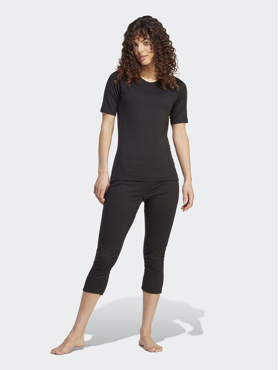 adidas adidas Termoaktīva apģērba augšdaļa Xperior Merino 200 HZ8553 Melns Slim Fit