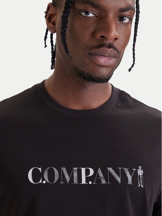 C.P. Company C.P. Company Tričko 20CMTS085A005100W Čierna Regular Fit