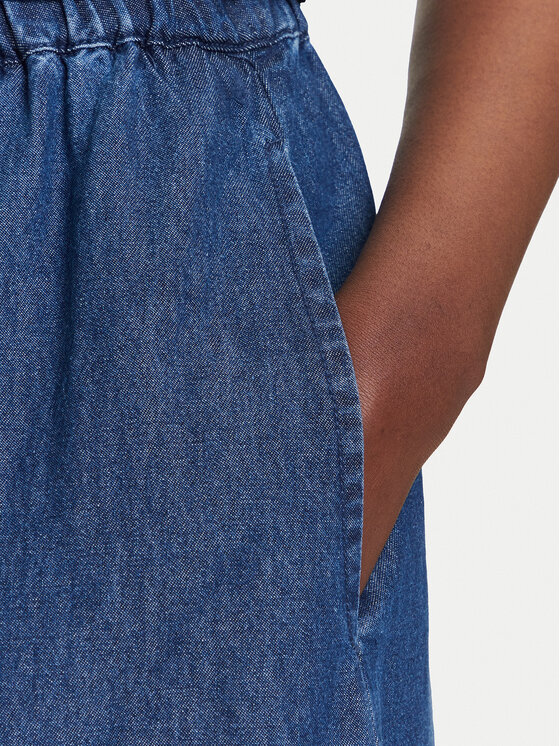 Pieces Pieces Džínová sukně Tenim 17157939 Tmavomodrá Regular Fit