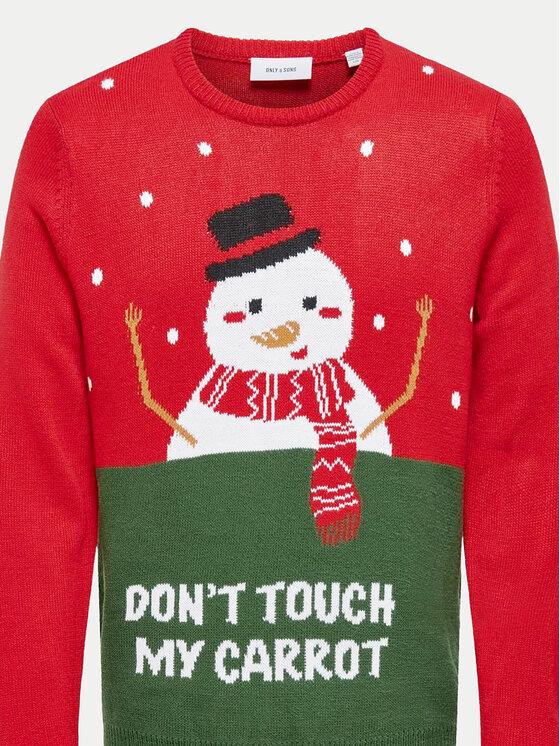 Only & Sons Only & Sons Sweater Xmas 22031170 Piros Regular Fit