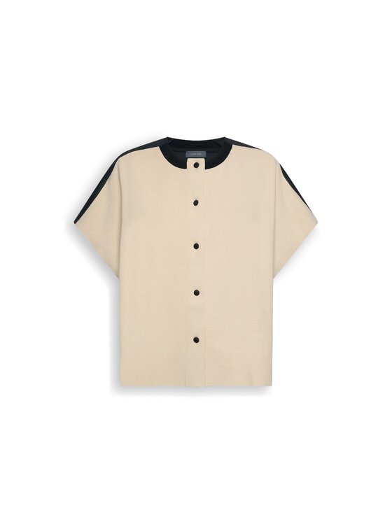 Elena Mirò Elena Mirò Kardigan S613E003774N002 Kremowy Boxy Fit