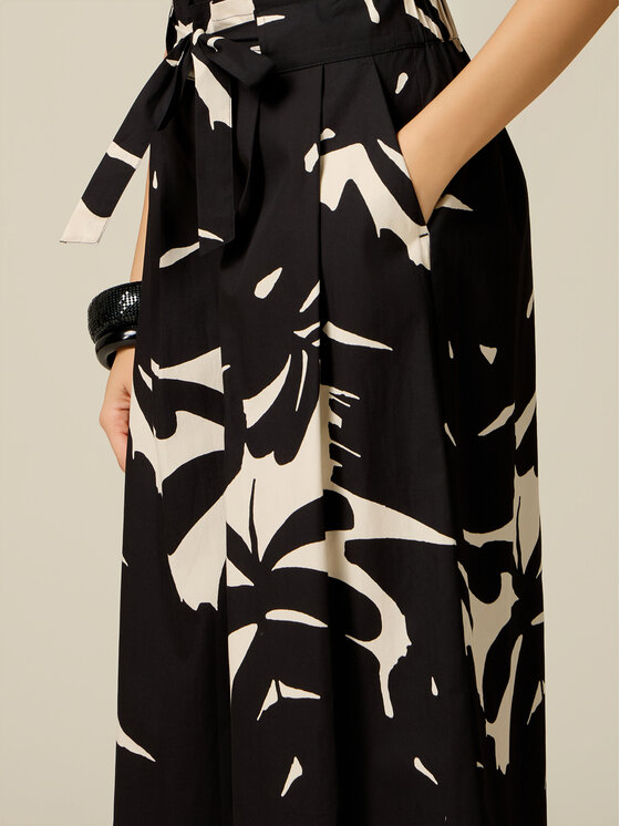 Oltre Oltre Spódnica maxi 1015J000312N0Z3 Czarny Regular Fit