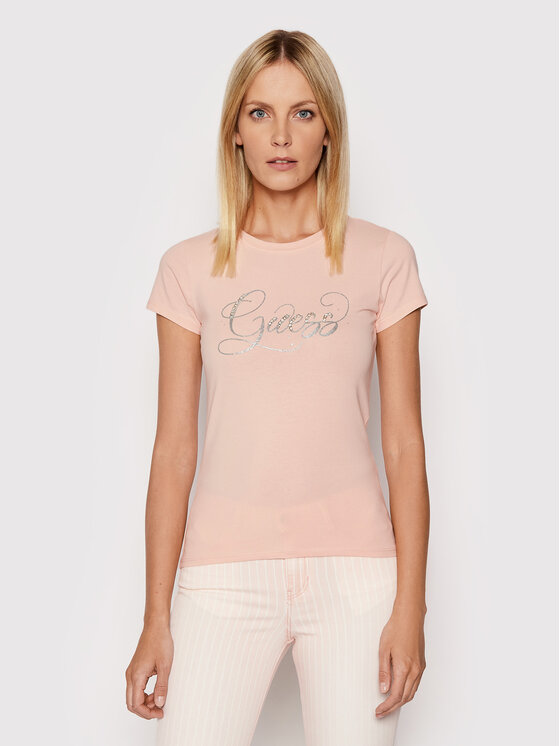 T-shirt W2GI24 KA0Q1 Rosa Regular Fit