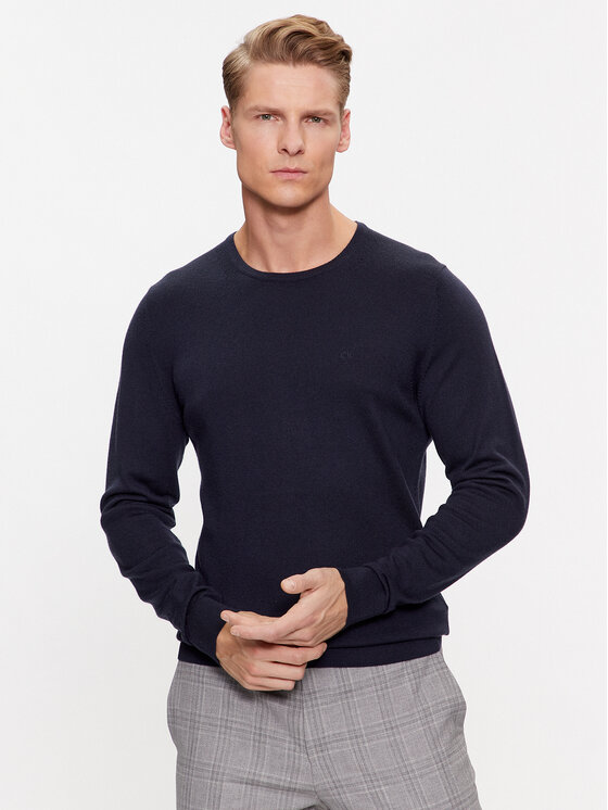 Pull calvin sale klein bleu marine