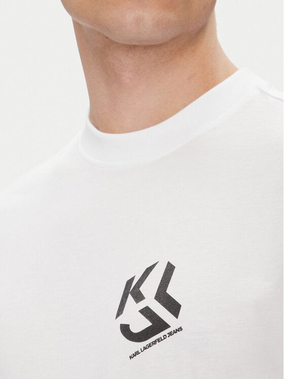 Karl Lagerfeld Jeans Karl Lagerfeld Jeans T-Shirt A2M17072 Λευκό Regular Fit