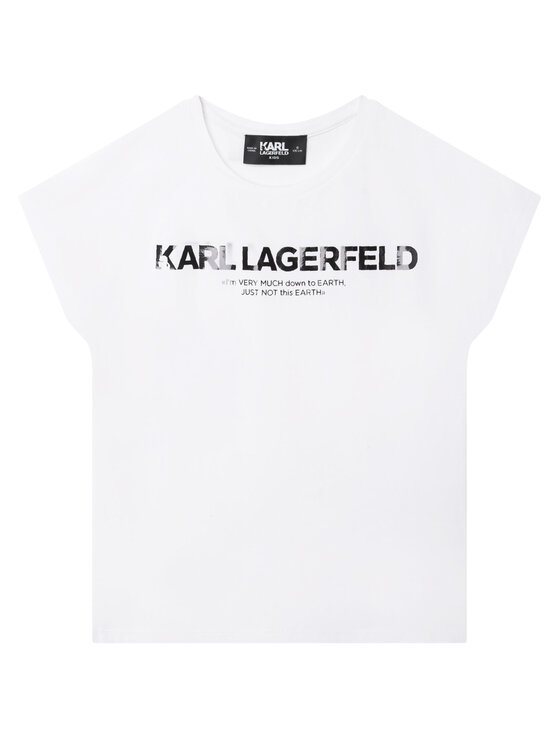 Karl Lagerfeld Kids Majica Z15415 S Bela Regular Fit