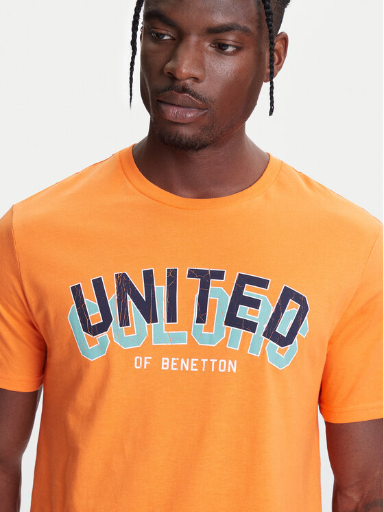 United Colors Of Benetton United Colors Of Benetton T-shirt 3I1XU1096 Narančasta Regular Fit
