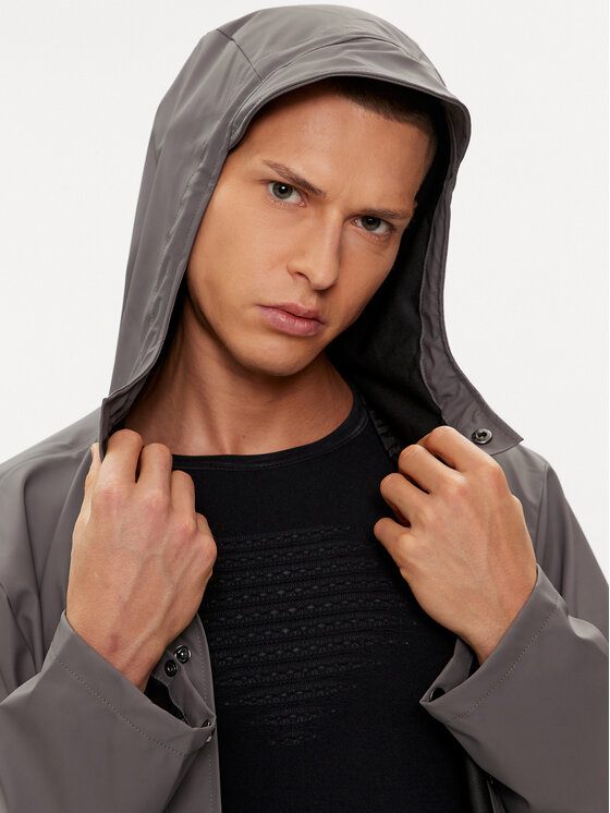 Rains Rains Větrovka Jacket W3 12010 Šedá Regular Fit