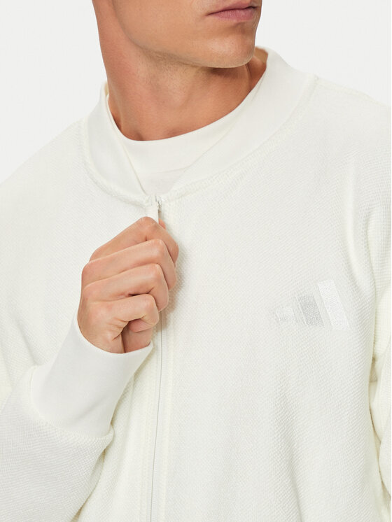 adidas adidas Bluză Elevated ALL SZN Terry Loop IV5211 Alb Loose Fit