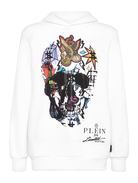 PHILIPP PLEIN PHILIPP PLEIN Bluza 663 Biały Regular Fit
